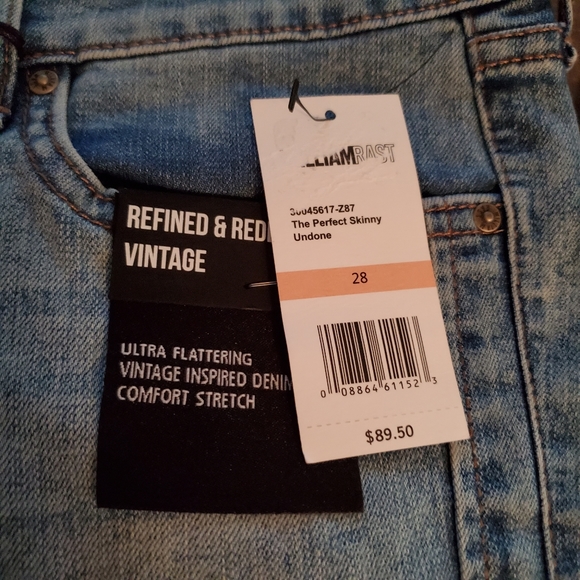 William Rast Frayed Hem Mid-Rise Skinny Jeans 28 - Picture 5 of 5